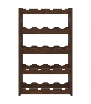 vidaXL Wine Rack for 20 Bottles Brown Solid Wood Pine