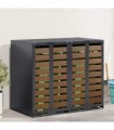 vidaXL Wheelie Bin Storage for 2 Bins Anthracite 136 x 77.5 x 115.5 cm