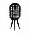vidaXL Freestanding Candle Lantern Holder Bamboo Black