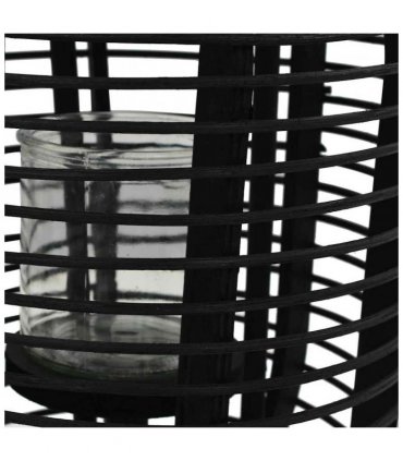vidaXL Freestanding Candle Lantern Holder Bamboo Black