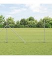 vidaXL Welded Wire Fence with Spikes 25 x 1.5 m Galvanised Steel Mesh