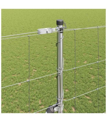 vidaXL Welded Wire Fence with Spikes 25 x 1.5 m Galvanised Steel Mesh