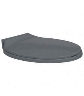 vidaXL Soft-Close Toilet Seat Grey Oval