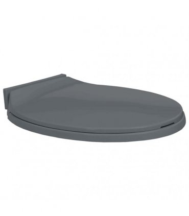 vidaXL Soft-Close Toilet Seat Grey Oval
