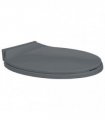 vidaXL Soft-Close Toilet Seat Grey Oval