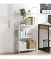 vidaXL 4-Layer Book Shelf White 60x27.6x124.5 cm Engineered Wood