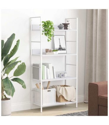 vidaXL 4-Layer Book Shelf White 60x27.6x124.5 cm Engineered Wood