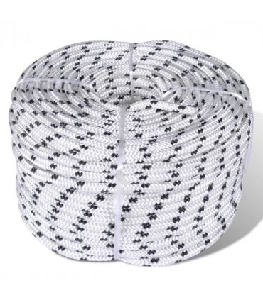 vidaXL Braided Boat Rope Polyester 6 mm 250 m White