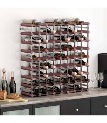 vidaXL Wine Rack for 72 Bottles Brown Solid Wood Pine