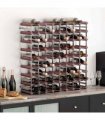 vidaXL Wine Rack for 72 Bottles Brown Solid Wood Pine