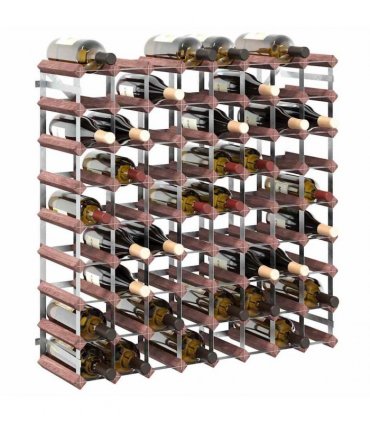 vidaXL Wine Rack for 72 Bottles Brown Solid Wood Pine