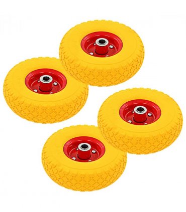 vidaXL Sack Truck Wheels 4 pcs Solid PU 3.00-4 (245x82)
