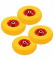 vidaXL Sack Truck Wheels 4 pcs Solid PU 3.00-4 (245x82)
