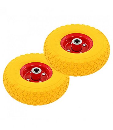 vidaXL Sack Truck Wheels 4 pcs Solid PU 3.00-4 (245x82)
