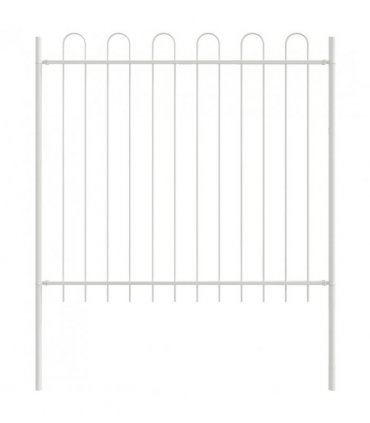 vidaXL Garden Fence 3 pcs Grey 5.1 x 0.6 m Powder-coated Steel