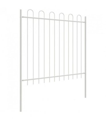 vidaXL Garden Fence 3 pcs Grey 5.1 x 0.6 m Powder-coated Steel