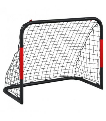 vidaXL Soccer Goal with Net Red and Black 90x48x71 cm Steel