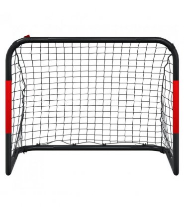 vidaXL Soccer Goal with Net Red and Black 90x48x71 cm Steel