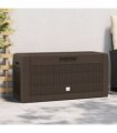 vidaXL Garden Storage Box Brown 119x48x60 cm PP