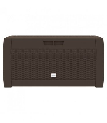 vidaXL Garden Storage Box Brown 119x48x60 cm PP