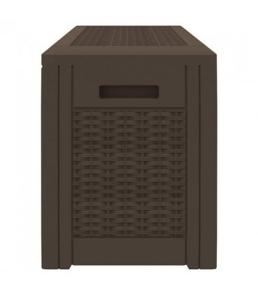 vidaXL Garden Storage Box Brown 119x48x60 cm PP
