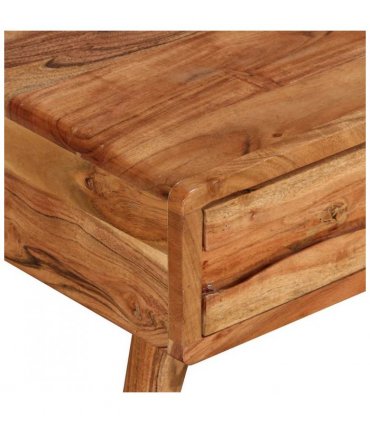 vidaXL Coffee Table Solid Wood with Carved Drawer 100x50x40 cm