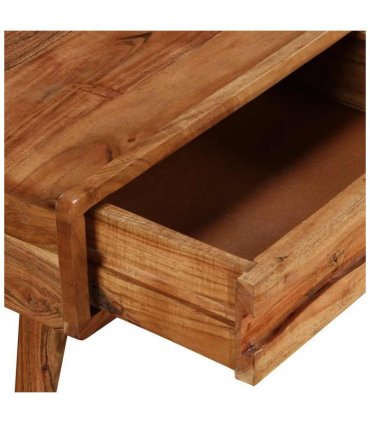 vidaXL Coffee Table Solid Wood with Carved Drawer 100x50x40 cm