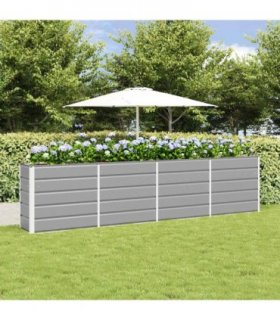 vidaXL Planter Light Grey 320 x 40 x 75 cm Steel