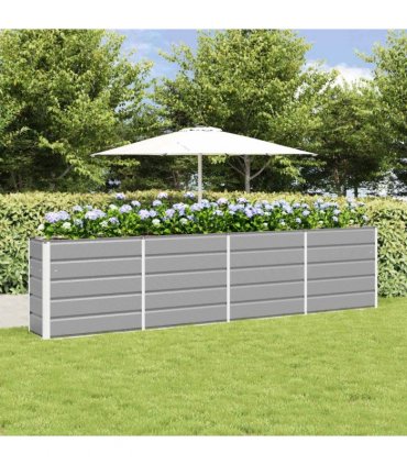 vidaXL Planter Light Grey 320 x 40 x 75 cm Steel