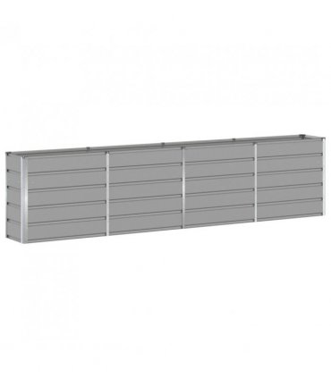 vidaXL Planter Light Grey 320 x 40 x 75 cm Steel