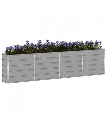 vidaXL Planter Light Grey 320 x 40 x 75 cm Steel