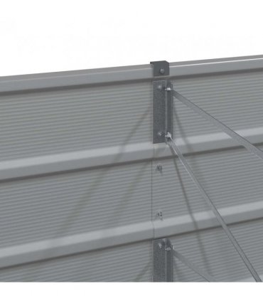vidaXL Planter Light Grey 320 x 40 x 75 cm Steel