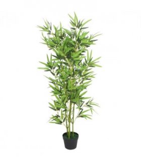 vidaXL Artificial Bamboo Plant with Pot 120 cm Green