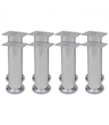 vidaXL Round Sofa Legs 8 pcs Chrome 180 mm