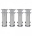 vidaXL Round Sofa Legs 8 pcs Chrome 180 mm