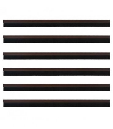vidaXL Self-adhesive Door Brush Seals 6 pcs Brown 100 cm