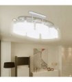 vidaXL Ceiling Lamp | Set of 2 | Chrome, White | Metal, Glass | Medium
