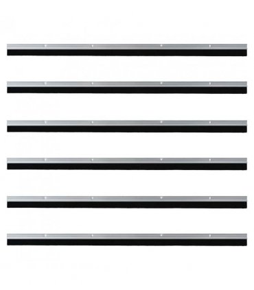 vidaXL Screw-on Door Brush Seals 6 pcs Silver 100 cm Aluminium Alloy