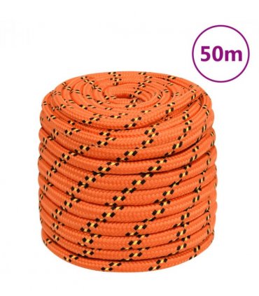 vidaXL Boat Rope Orange 18 mm 50 m Polypropylene
