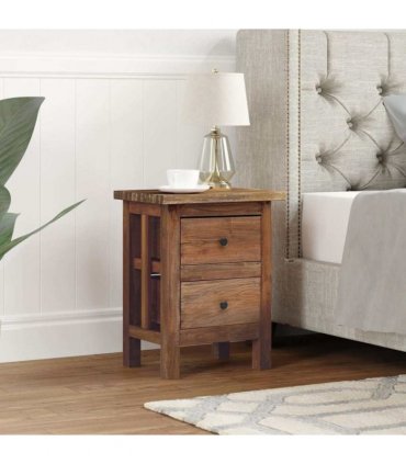 vidaXL Nightstand Solid Mahogany Wood 40x30x51 cm