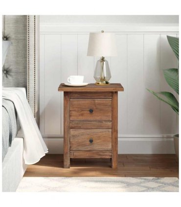 vidaXL Nightstand Solid Mahogany Wood 40x30x51 cm
