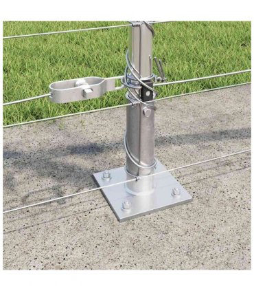 vidaXL Welded Wire Fence with Concrete Base 50 x 0.8 m Silver Mesh