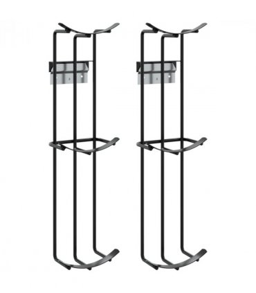 vidaXL Barrel Jump Cups 2 pcs Black Steel
