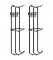 vidaXL Barrel Jump Cups 2 pcs Black Steel