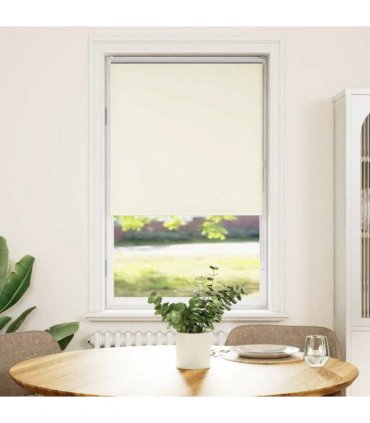vidaXL Roller Blind Blackout Off White 80x130 cm Fabric Width 75.7 cm Polyester