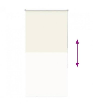 vidaXL Roller Blind Blackout Off White 80x130 cm Fabric Width 75.7 cm Polyester