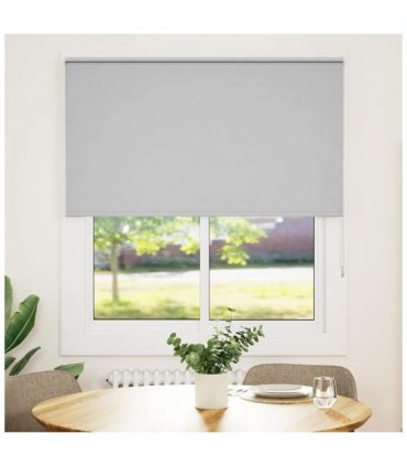 vidaXL Roller Blind Blackout Light Grey 120x175 cm Fabric Width 116.6 cm Polyester