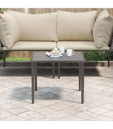 vidaXL Garden Table Grey 48x48x37 cm Steel