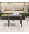 vidaXL Garden Table Grey 48x48x37 cm Steel