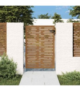vidaXL Garden Gate 85x125 cm Corten Steel Square Design